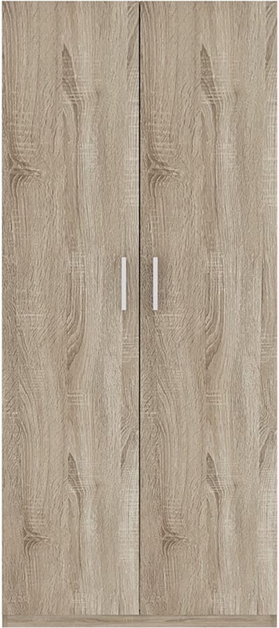 Interiax Opbergkast - Kledingkast 'Mila' - 2 Deuren & 4 Legplanken | Sonoma Eik | 180x80x42 cm