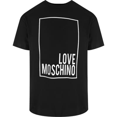 Love Moschino Box Logo Zwart T-shirt