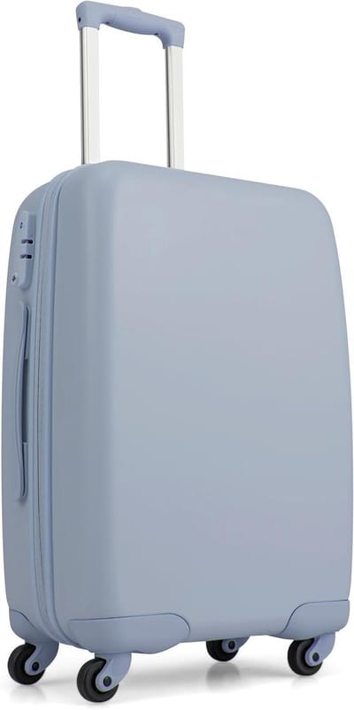 Reiskoffer Handbagage - Lichtgewicht Koffer - Veilig Reizen - TSA Goedgekeurd Slot - 57 cm - Lichtblauw