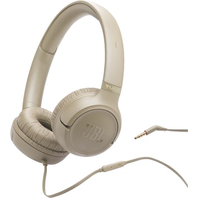 JBL Tune 530 - Bedrade On-ear Koptelefoon - Hoofdtelefoon met Kabel & Microfoon - 3.5 mm Aansluiting - JBL Pure Bass - Voor iPhone, Samsung, Tablet & Laptop - Mocha Mousse