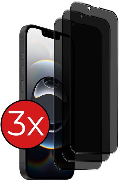 Screenprotector - 3 Stuks - Geschikt voor Apple iPhone 16e / 17e - Privacy Filter - Beschermglas - Gehard Glas - Tempered Glass - Screen Protector