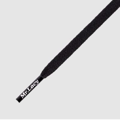 Mr Lacy - Schoenveters - Veters - Skinnies - Plat - Smal - zwart - veterlengte 120 cm