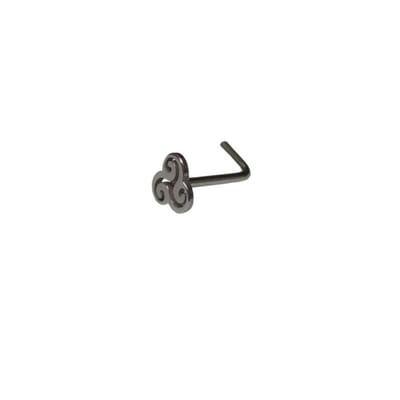 Aramat Jewels | Neuspiercing | Gebogen Stalen Neuspiercing met Spiraal | | | |4mm | Staal | Volwassenen | Verkleurd niet