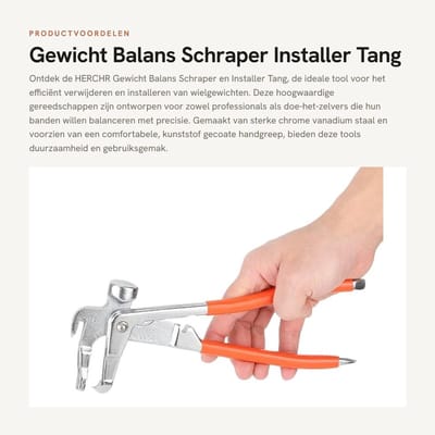 Dailygoods- Balansschraper Hoogwaardige Kwaliteit - Gewicht Verwijderaar - Automatische Reparatietool - Roestvrij Staal - Schokbestendig - Duurzaam Ontwerp - Wielgewicht