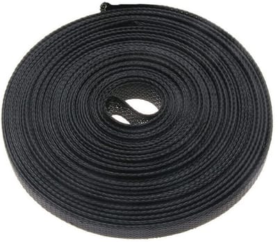 Uitbreidbare Gevlochten Sleeving Draad Zwart Gevlochten Sleeving Kabel Netjes Mouw Loom Tubing Kabel Mouw Flexibele Geïsoleerde Bescherming 14mm Diameter Lengte 5 Meter