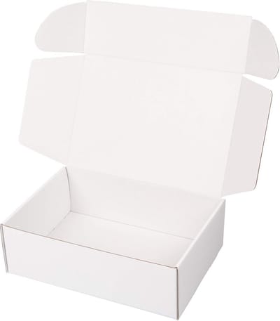 25 Stuks Witte Verzenddozen Middelgroot voor E-commerce en Cadeaus - 34x23.5x11 cm
