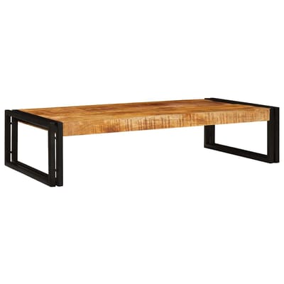 vidaXL - Badkamerrek - 100 - x - 50 - x - 23 - cm - Massief - mangohout - en - ijzer