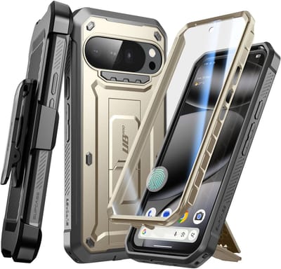 Supcase, Volledige hoes voor Google Pixel 10 / 10 Pro MagSafe Unicorn Beetle Pro-serie, Zwart / Goud
