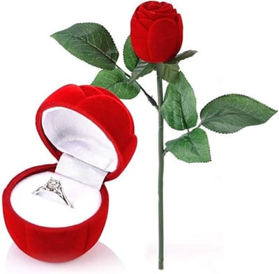 Vivva - Roosvormig Ringdoosje - Ring Doosje - Verloving - Bruiloft - Liefde - Trouwring Doosje - ROSABOX