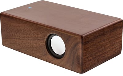 InLine® woodbrick, inductieluidspreker in echt houten behuizing, walnoot