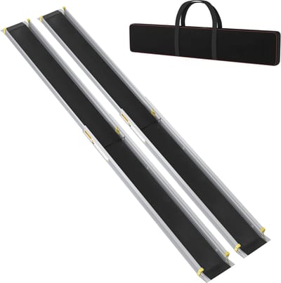 ACXIN Rolstoelhelling Verstelbare Aluminium Telescoop Oprijplaat Draagvermogen 300 Kg - Lengtebereik 121‑213 cm