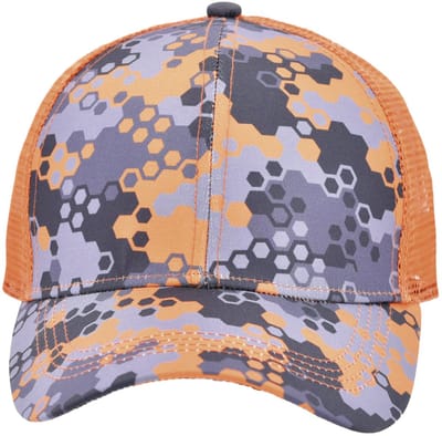 Herman casquette baseball camouflée pixel orange/gris avec mesh orange taille unique réglable