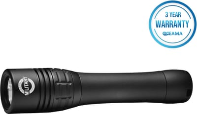 Oceama Military - Duiklamp - Zaklamp voor onderwater - LED 1500 Lumen (met extra lange brandduur) - Zwart