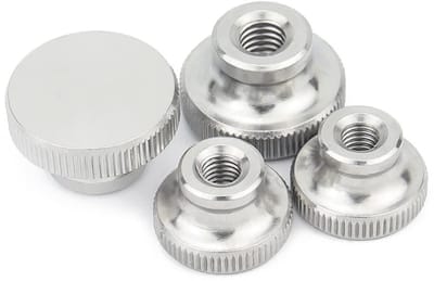 M12 Blinde Bore Knurled Moeren van RVS, Ronde Knoppen voor Bevestigingselementen, Duurzaam en Corrosiebestendig (1 Stuk)