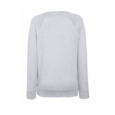 Fruit OF The Loom Dames Getailleerd lichtgewicht raglan sweatshirt (240 GSM) (Heather Grijs)