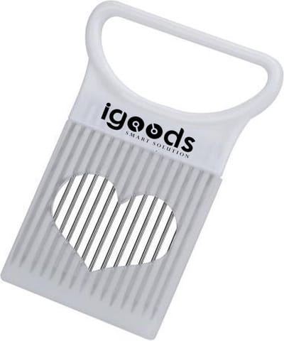 IGOODS - RVS Uiensnijder - Groentesnijder - Vlees Klem - Grijs