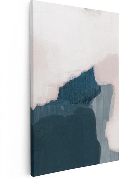 Artaza Canvas Schilderij Abstracte Kunst - 20x30 cm - Klein - Muurdecoratie Woonkamer - Wanddecoratie Beige - Kamer Accessoires