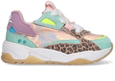 BunniesJR 226220-459 Meisjes Lage Sneakers - Groen - Leer - Veters