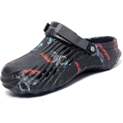 Grote Maten 46 47 Nieuwe Heren Klompen Sandalen Zomer Graffiti Slippers Man Tuinschoenen Heren en Dames Vrije Tijd Slide Man Platte Schoenen 44 gray