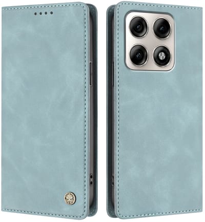 Coverup Hoesje - Geschikt voor Motorola Edge 70 Pro Hoesje - Coverup Classic Book Case - Lichtblauw