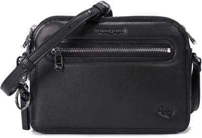 Hedgren Schoudertas Fika + Doppio + Double Crossover + RFID Black Zwart