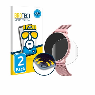 BROTECT - Screenprotector voor Banlvs Smartwatch 1.27" - Folie Beschermfolie transparant volledig dekking - 2 Stuks