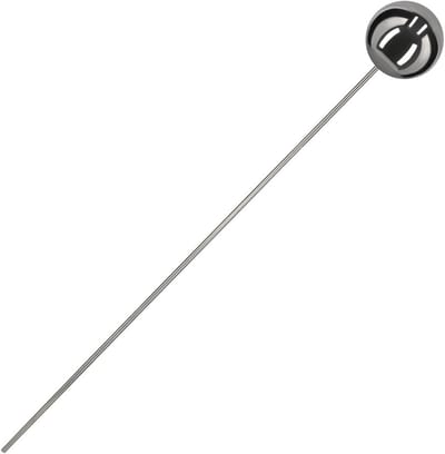 Tuinbol op steel - Decoratieve bal - Tuin decoreren - Spiegelend oppervlak - 101 cm hoog - Zilverkleurig