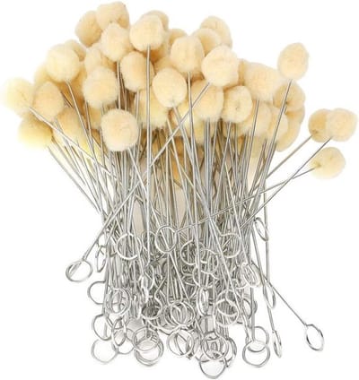 Wool Daubers bal voor verfroller - 100 stuks met metalen grip voor knutselprojecten - handig en praktisch.