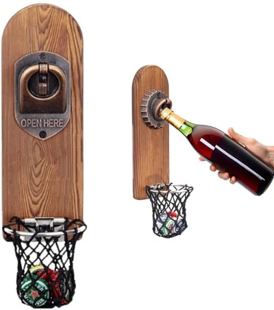 Dailygoods- Bierflesopener Grappig - Flessenopener Muur - Vintage Flessenopener - Kroonkurkhouder - Barcadeau voor Bierliefhebbers - Hoogwaardige Kwaliteit - Flesopener