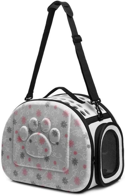 Huisdier Schoudertas - Draagbare Tas - Reizen Met Huisdier - Ademend Ontwerp - 42x28x28 cm - Grijs