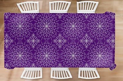 Kerst Tafelkleed - Kerstmis Decoratie - Tafellaken - Patronen - Kerst - Sneeuw - 300x150 cm - Kerstmis Versiering - Tafeldecoratie Kerstmis - Kerstdecoratie tafel - Tafelversiering
