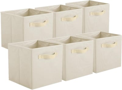 Vouwbare Opbergdozen voor Kleding en Speelgoed - Beige Cube Organizers voor Thuisgebruik