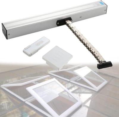Elektrische raamopener - Automatische opener - Ramen bedienen - Afstandsbediening inclusief - 800mm slag - Zilver