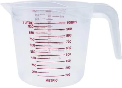 Maatbeker - 1 liter (1000ml) - plastic - cocktail/glas/klein/maatcilinder