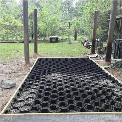 Tuingrind rooster - Oprit stabilisator - Grond stabiliseren - Milieuvriendelijk HDPE - 2 x 2 m - Zwart