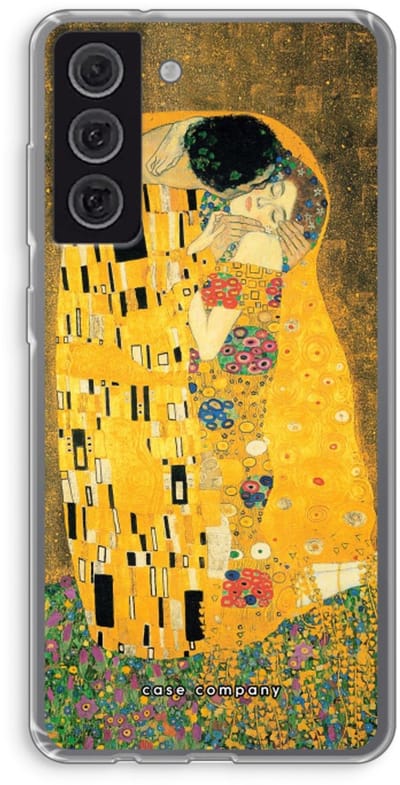 Case Company® - Hoesje geschikt voor Samsung Galaxy S21 FE hoesje - Der Kuss - Soft Cover Telefoonhoesje - Bescherming aan alle Kanten en Schermrand