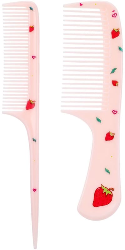 Dailygoods- Haarborstel Antiklit - Haarkam - Rattenstaartkam - Fijne Tandkam - Roze - 2 Stuks - Duurzaam Polypropyleen