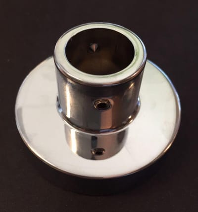 Wiesbaden Caral muurplaat voor thermostatische regendoucheset opbouw chroom