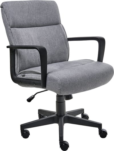 BYRON - Bureaustoel - Grijs - Polyester