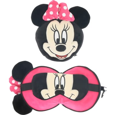 Minnie Mouse 2 in 1 slaapmasker en reiskussen