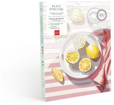 La Petite Epicerie Painting by Number Kit "MENTON LEMONS" 329g H33xW25.5xL3.5cm genummerde schilderijenset | Creatieve | Hobbyset | kinderen en volwassenen