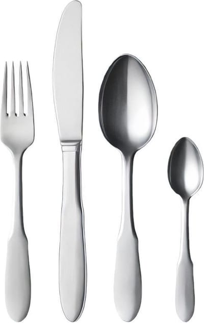 Georg Jensen Mitra Bestek Dinerset 4 Delig (11,12,17,33) Rvs Mat