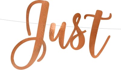 Banner Just Married Rose Gold