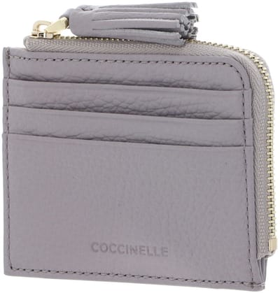 COCCINELLE Leren kaarthoes Tassel Credit Card Holder Oyster mauve