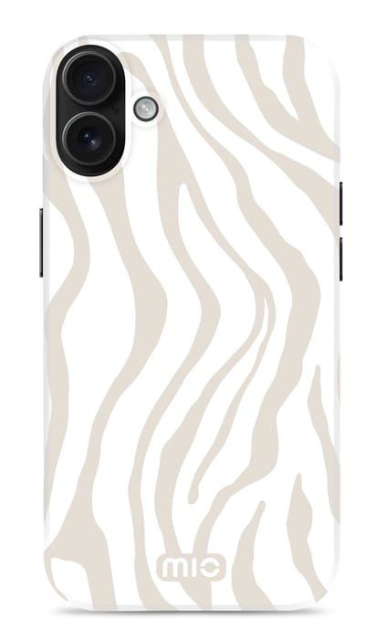 MIO by Mobilize Hoesje | Geschikt voor Apple iPhone 16 | Compatibel met MagSafe / Qi2 | Hard Shell Back Cover | Sandy Zebra