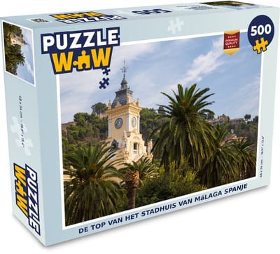 Puzzel De top van het stadhuis van Málaga Spanje - Legpuzzel - Puzzel 500 stukjes