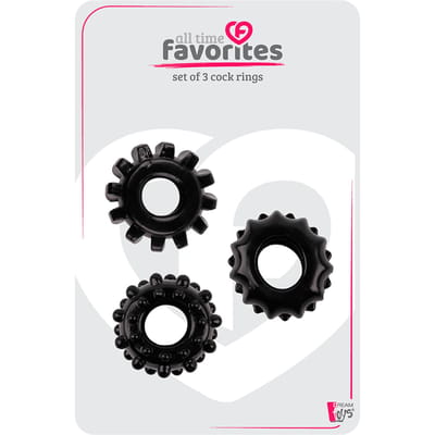Dreamtoys All Time Favorites set Of 3 Cockrings Penisring - Zwart