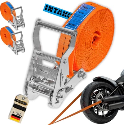 Spanbanden 6 m 35 mm - 2000 kg trekcapaciteit - oranje (set van 2)