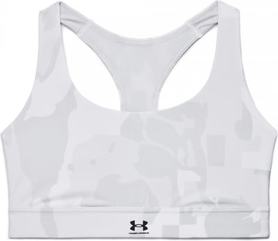 Under Armour Isochill Team Sport Bh- Middel Ondersteuning - Camouflage - Wit/ Grijs - Maat XS