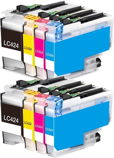 Huismerk geschikt voor Brother LC424 XL Inktpatronen (8X) - Geschikt voor DCP-J1200W